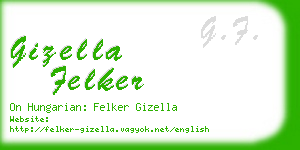 gizella felker business card